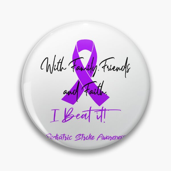Item preview, Pediatric Stroke Warrior - With Family, Friends, and Faith - I BEAT IT! designed and sold by Robbsyn.