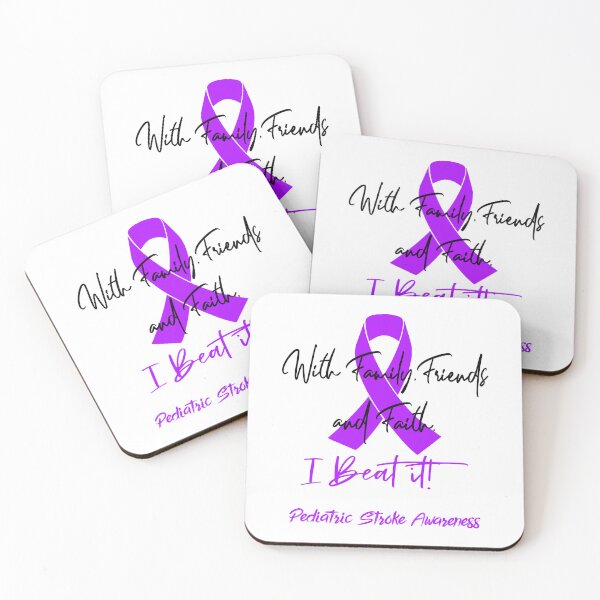 Item preview, Pediatric Stroke Warrior - With Family, Friends, and Faith - I BEAT IT! designed and sold by Robbsyn.