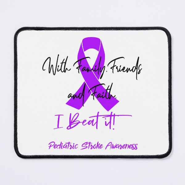 Item preview, Pediatric Stroke Warrior - With Family, Friends, and Faith - I BEAT IT! designed and sold by Robbsyn.