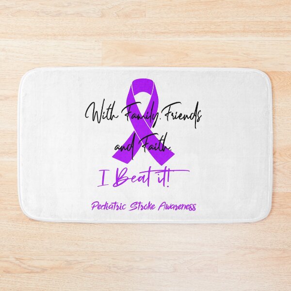 Item preview, Pediatric Stroke Warrior - With Family, Friends, and Faith - I BEAT IT! designed and sold by Robbsyn.