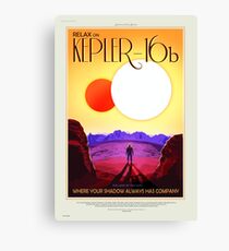 Kepler-16b - NASA/JPL Travel Poster Canvas Print