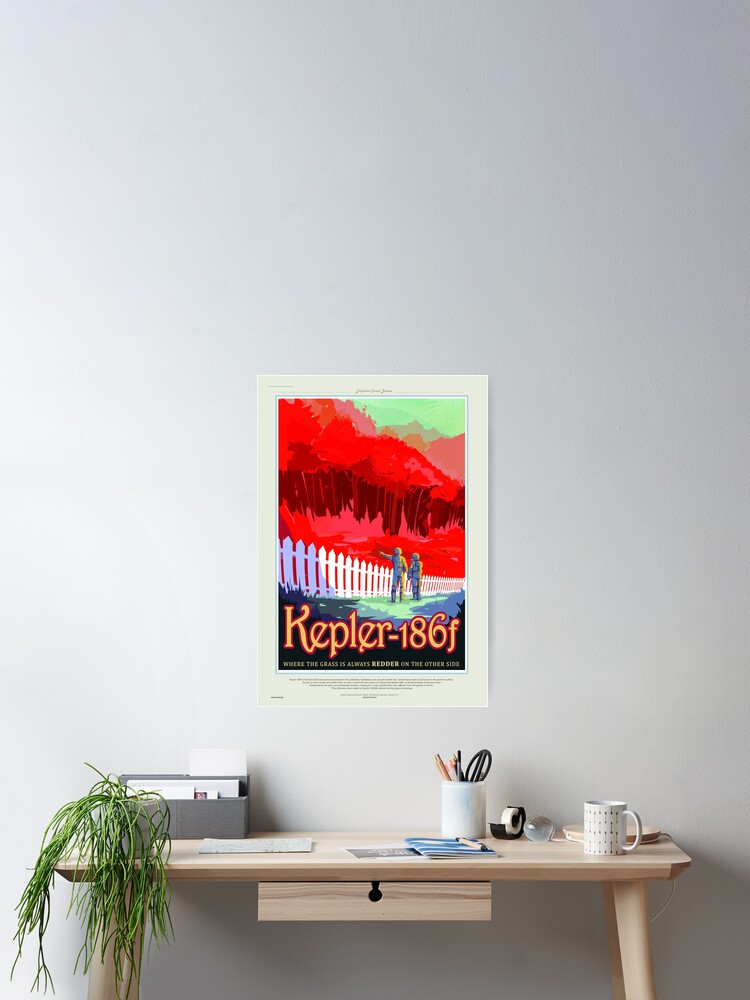 NASA Exoplanet Travel Bureau Multiple Sizes Kepler-186f Space Travel Poster