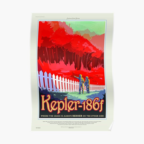Kepler-186f - NASA/JPL Travel Poster Poster