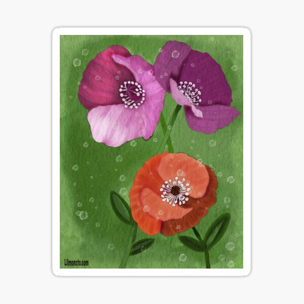 Colorful Floral Sticker