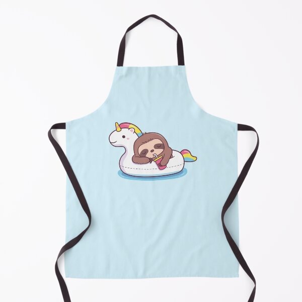 Item preview, Cute Sloth Chilling On Unicorn Pool Float designed and sold by rustydoodle.