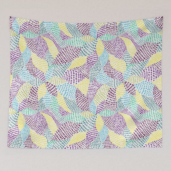 Artikelvorschau, Buntes abstraktes pointillistisches Muster auf einem weißen Hintergrund entworfen und verkauft von anaskwi.