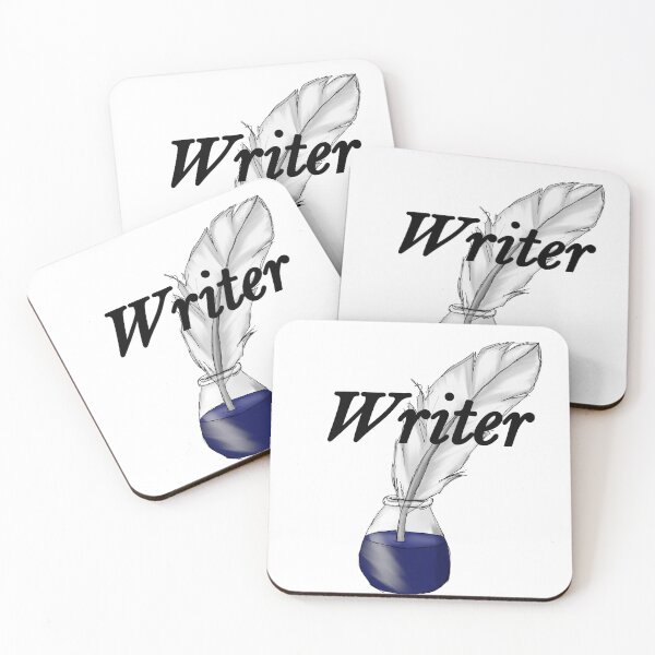 Item preview, Writer Quill Pen and Inkwell designed and sold by an-open-book.