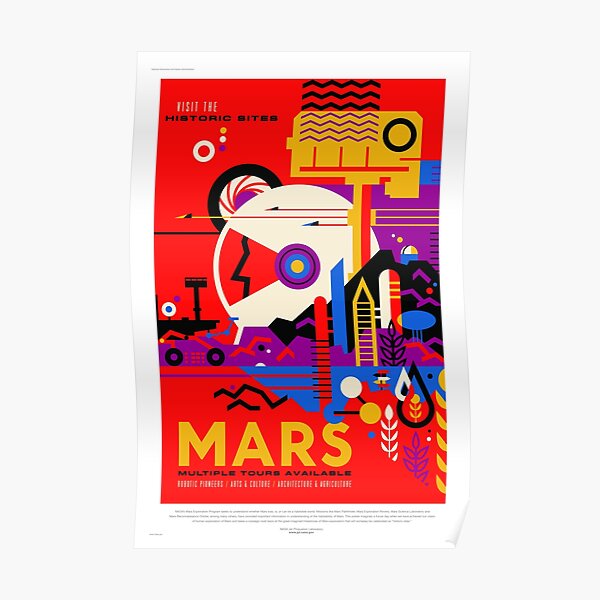 Mars - NASA/JPL Travel Poster Poster