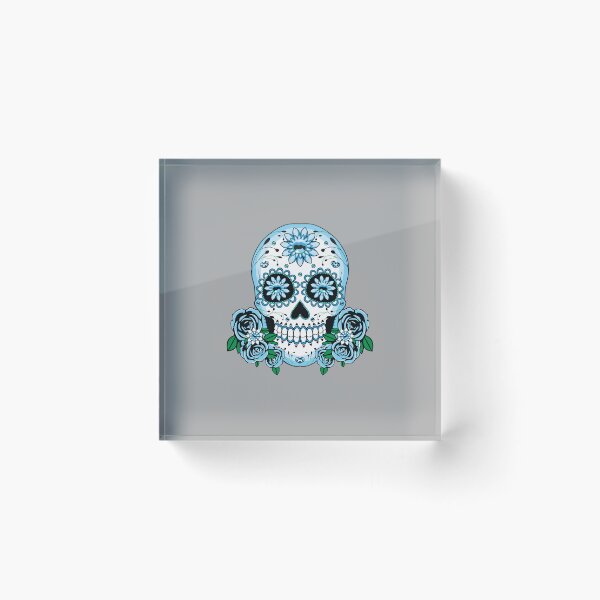 Item preview, Halloween White Floral Skull  designed and sold by PodiShawna.