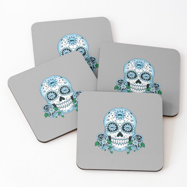 Item preview, Halloween White Floral Skull  designed and sold by PodiShawna.