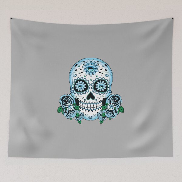 Item preview, Halloween White Floral Skull  designed and sold by PodiShawna.