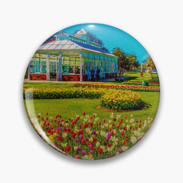 Item preview, Oil on Canvas - Springtime Tulips at the Conservatory Gardens designed and sold by Steven Jodoin.
