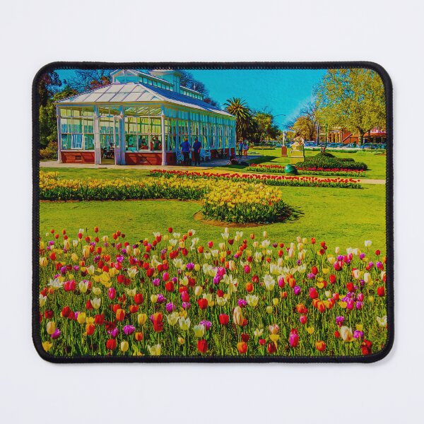 Item preview, Oil on Canvas - Springtime Tulips at the Conservatory Gardens designed and sold by Steven Jodoin.