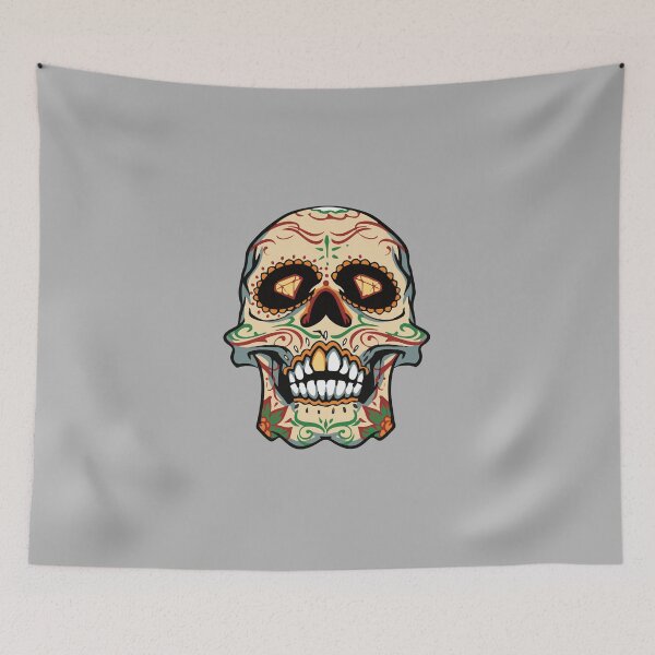Item preview, Halloween Floral Skull Tattoo  designed and sold by PodiShawna.