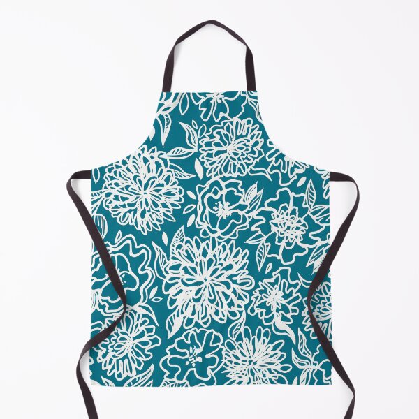 Item preview, Floral Blue and White Flower line design designed and sold by WildCanyon.