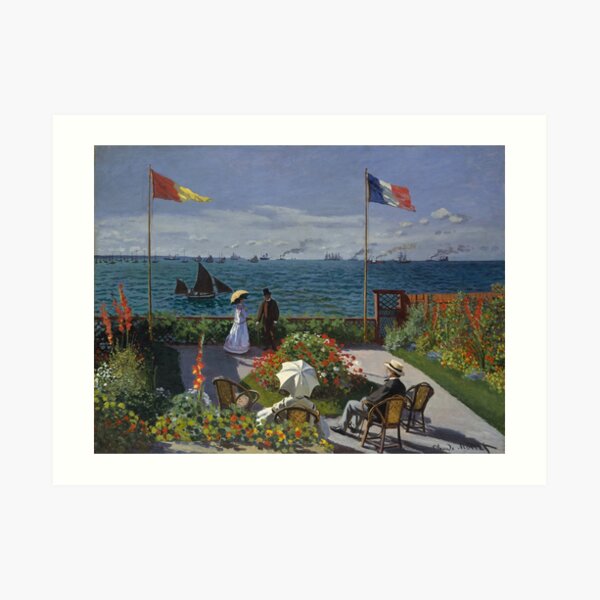 Garden at Sainte-Adresse by Claude Monet Art Print