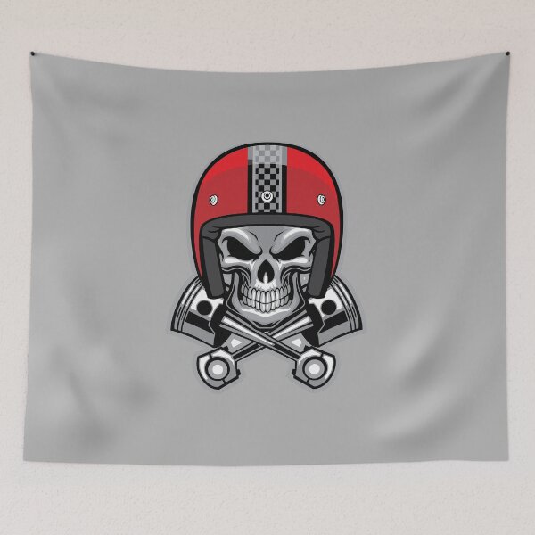 Item preview, Halloween Biker Helmet Skull  designed and sold by PodiShawna.