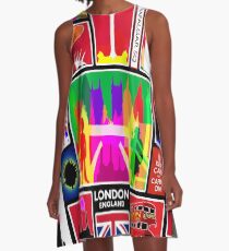LONDON, ENGLAND A-Linien Kleid