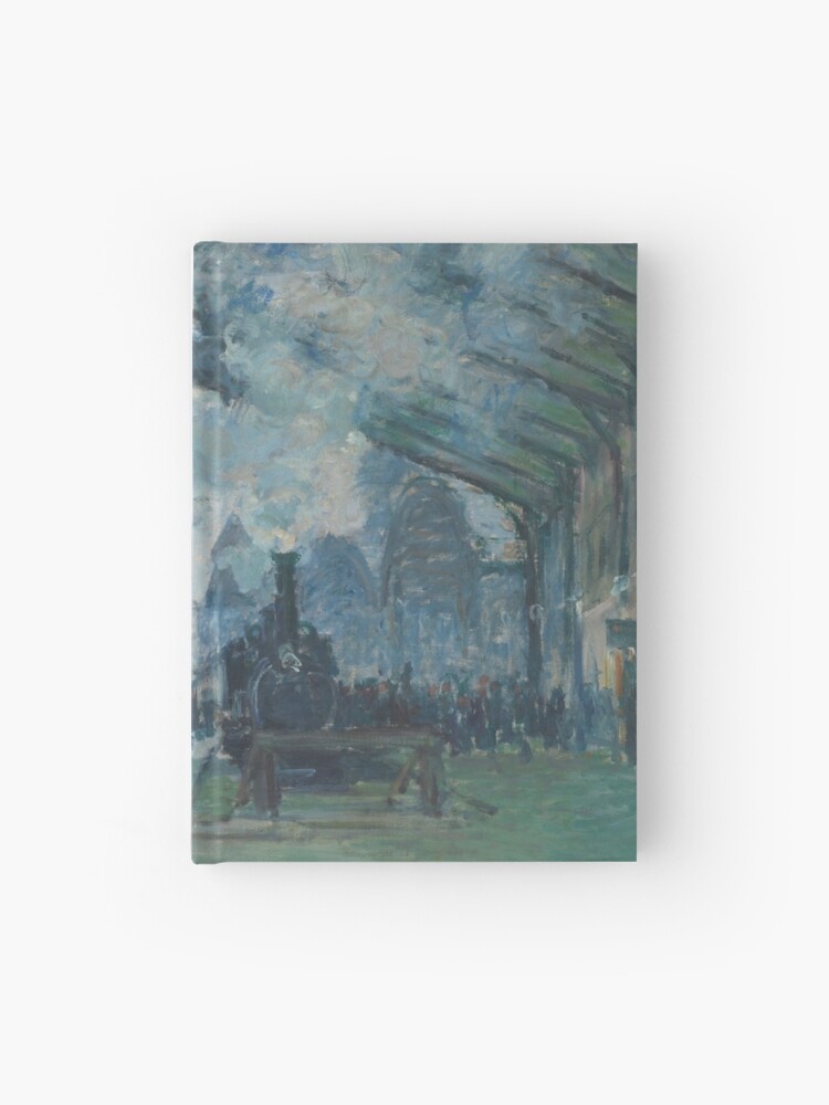 Arrival Of The Normandy Train Gare Saint Lazare By Claude Monet Hardcover Journal By Robertpartridge Redbubble