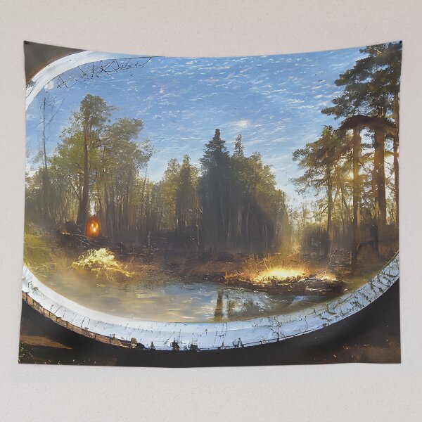 Item preview, Painted forest mirror portal designed and sold by fizzribbit.