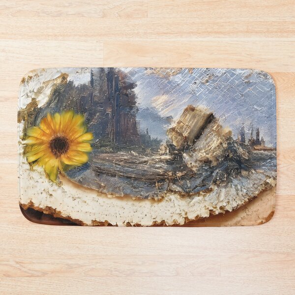 Item preview, Painted flower on a wood slice designed and sold by fizzribbit.