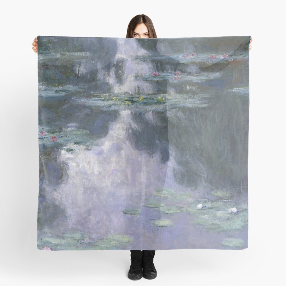 Water Lilies (Nymphéas) by Claude Monet Scarf