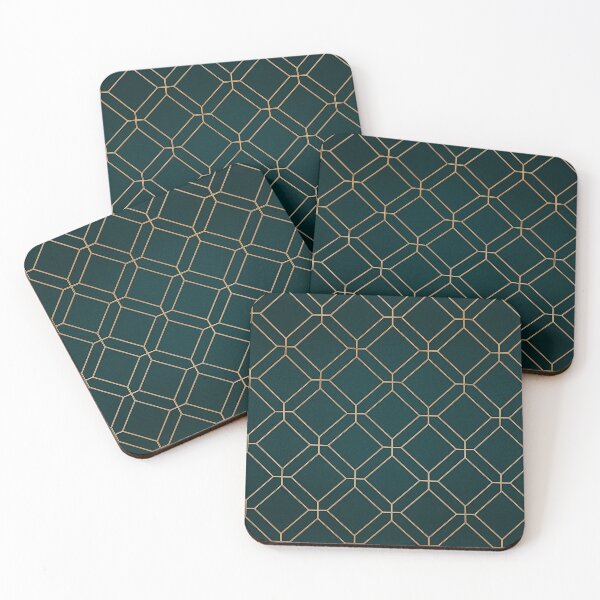 Item preview, Geometric Gold Over Jewels - Emerald designed and sold by JadeRyder.