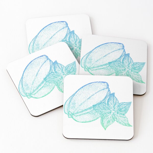 Item preview, Star Fruit Line Art (blue/green) designed and sold by misimichu.