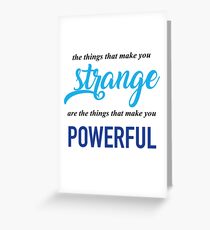 "The Things That Make You Strange Are the Things that Make You Powerful" Ben Platt Acceptance Speech Greeting Card