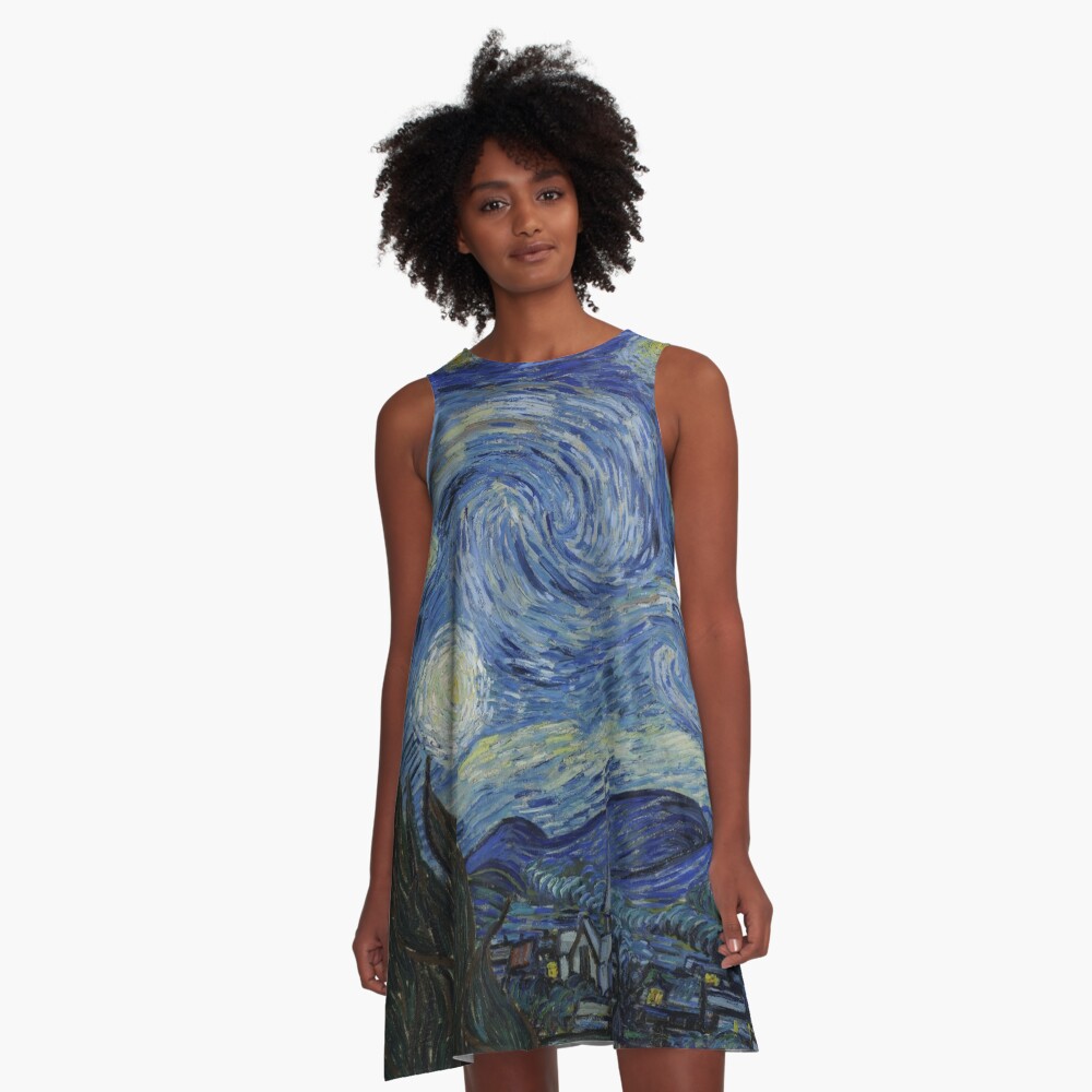 The Starry Night by Vincent van Gogh A-Line Dress