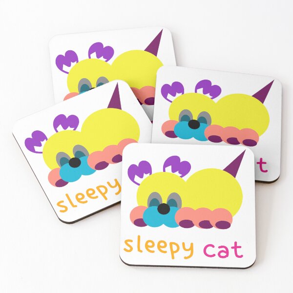 Item preview, sleepy cat designed and sold by time-to-relax.