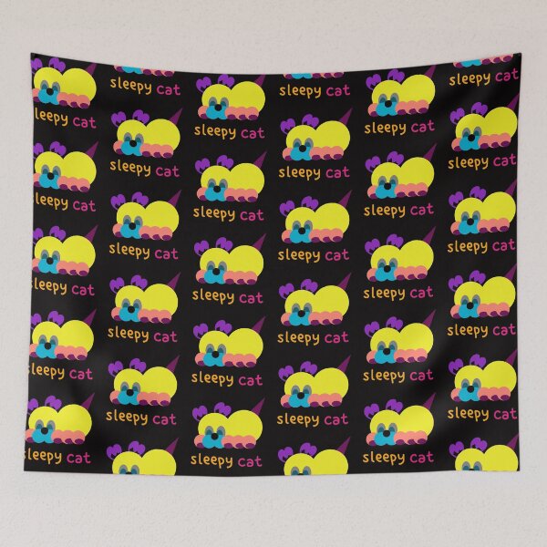Item preview, sleepy cat designed and sold by time-to-relax.