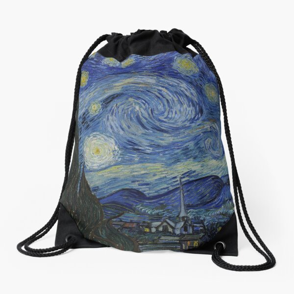 LOQI Museum Vincent Van Gogh's A Wheat Field with Cypresses Reusable Shopping Bag, Multicolor