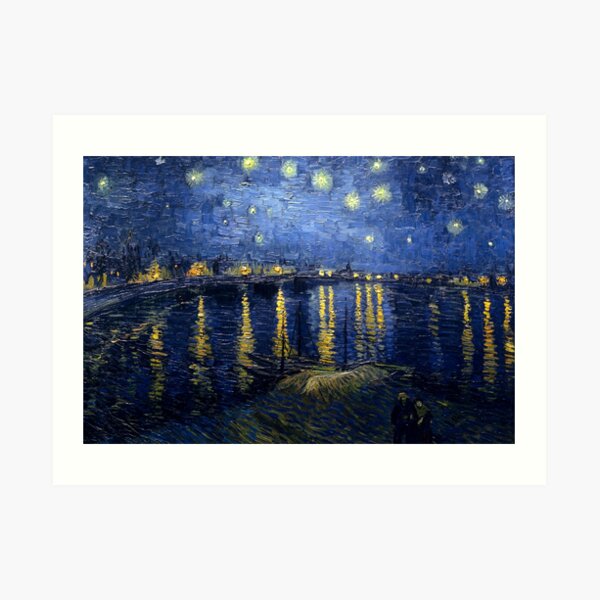 Noche estrellada sobre el Ródano de Vincent van Gogh Lámina artística