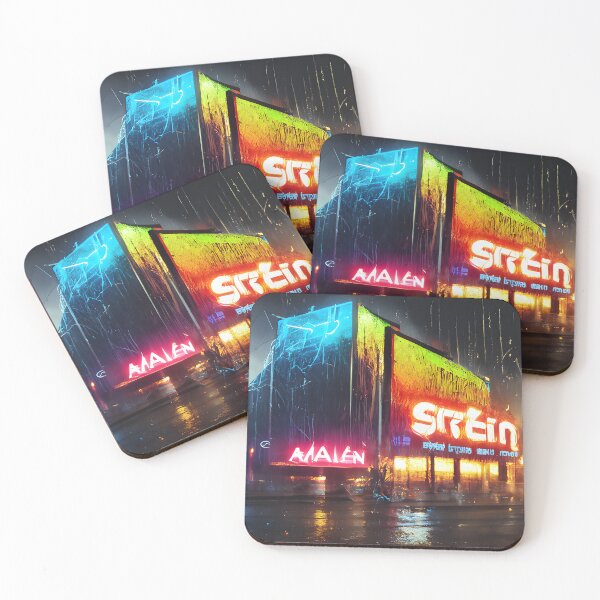 Item preview, Neon store in the rain designed and sold by fizzribbit.