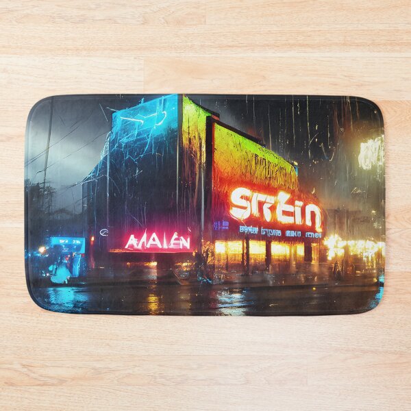 Item preview, Neon store in the rain designed and sold by fizzribbit.