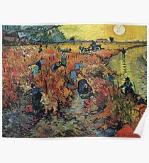 The Red Vineyard by Vincent van Gogh Poster