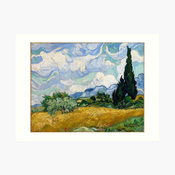 Wheat Field with Cypresses by Vincent van Gogh Art Print
