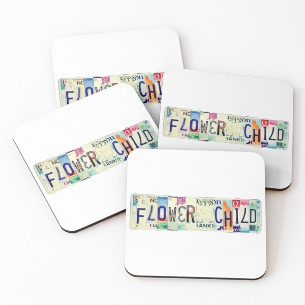 Item preview, Flower child license plate designed and sold by PascalesStuff.