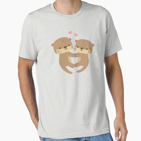 Item preview, Cute Otter Couple Holding Paws, My Otter Half designed and sold by rustydoodle.