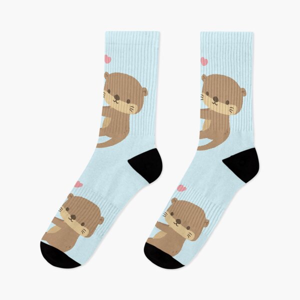 Item preview, Cute Otter Couple Holding Paws, My Otter Half designed and sold by rustydoodle.