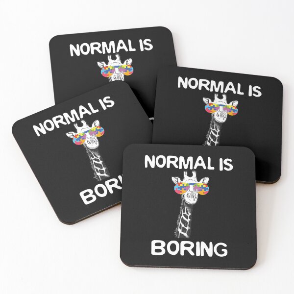 Item preview, Normal Is Boring Autism Awareness Giraffe Autist Funny Gift designed and sold by HaaChris-Artis.