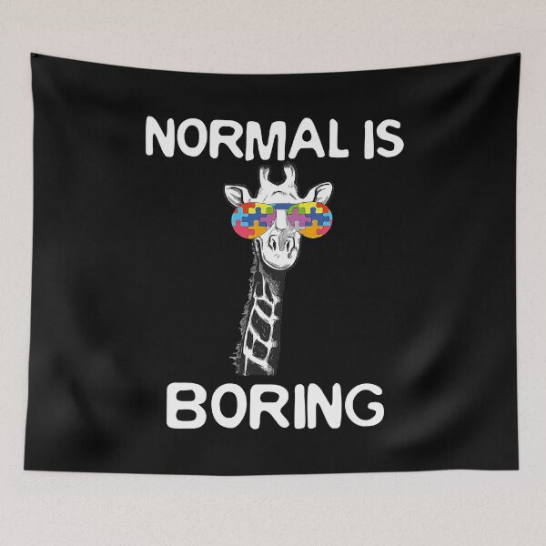 Item preview, Normal Is Boring Autism Awareness Giraffe Autist Funny Gift designed and sold by HaaChris-Artis.