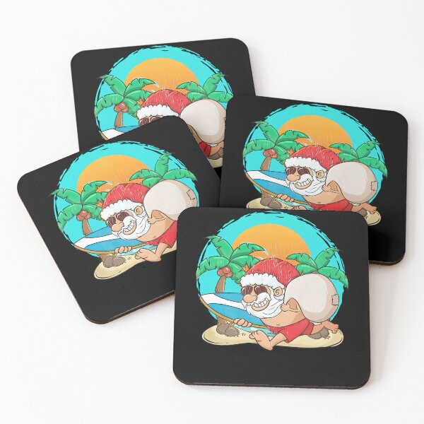 Item preview, Christmas in July Summer Hawaiian Kalikimaka Surfing Santa designed and sold by alanxgoldberger.