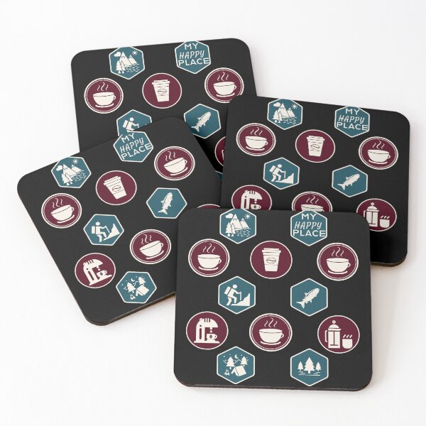 Item preview, My Happy Place is Camping and Coffee designed and sold by bfwilson.