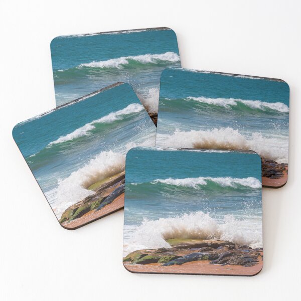 Item preview, Wave Crashing on Moss Covered Rocks at MacMasters Beach NSW Central Coast of Australia designed and sold by suziq1962.
