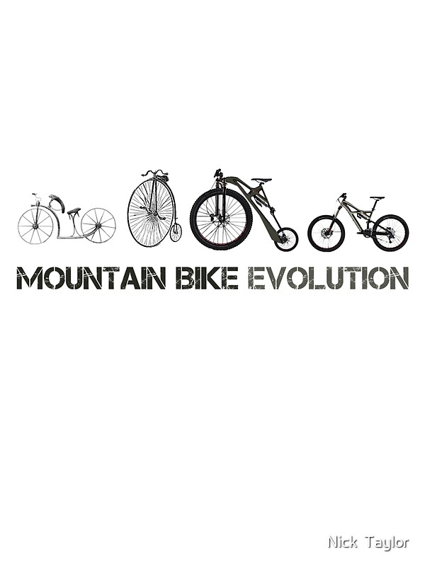 "Mountain Bike Evolution" Stickers by Nick Taylor Redbubble