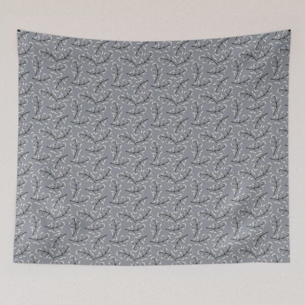 Item preview, Jacobean Leaf - Grey designed and sold by Sarah Thorpe Designs .