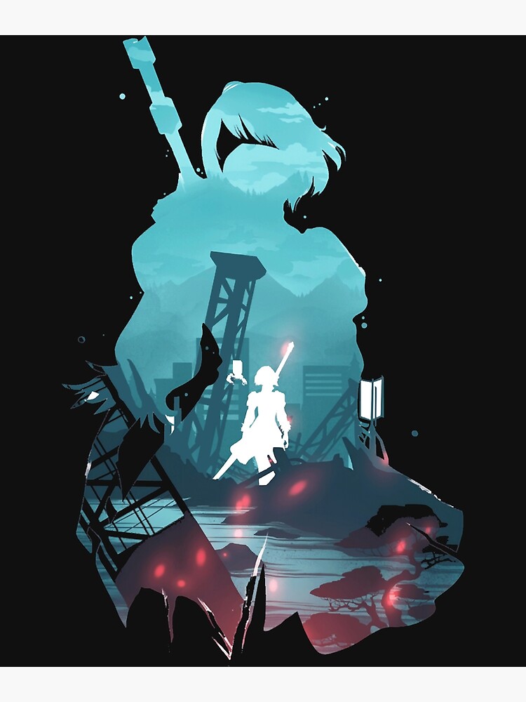 "Nier Automata B Waifu" Poster For Sale By DeanniaThompson | Redbubble