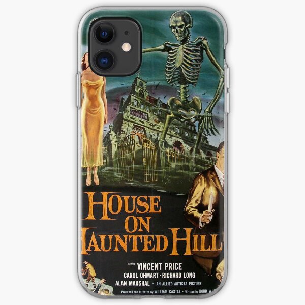 The House On Haunted Hill 1959 Campy Horror Movie Poster Iphone Case Cover By Vintage Artwork Redbubble